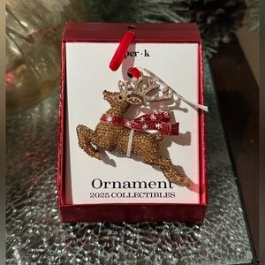 Piper K Christmas Holiday Leaping Reindeer Ornament